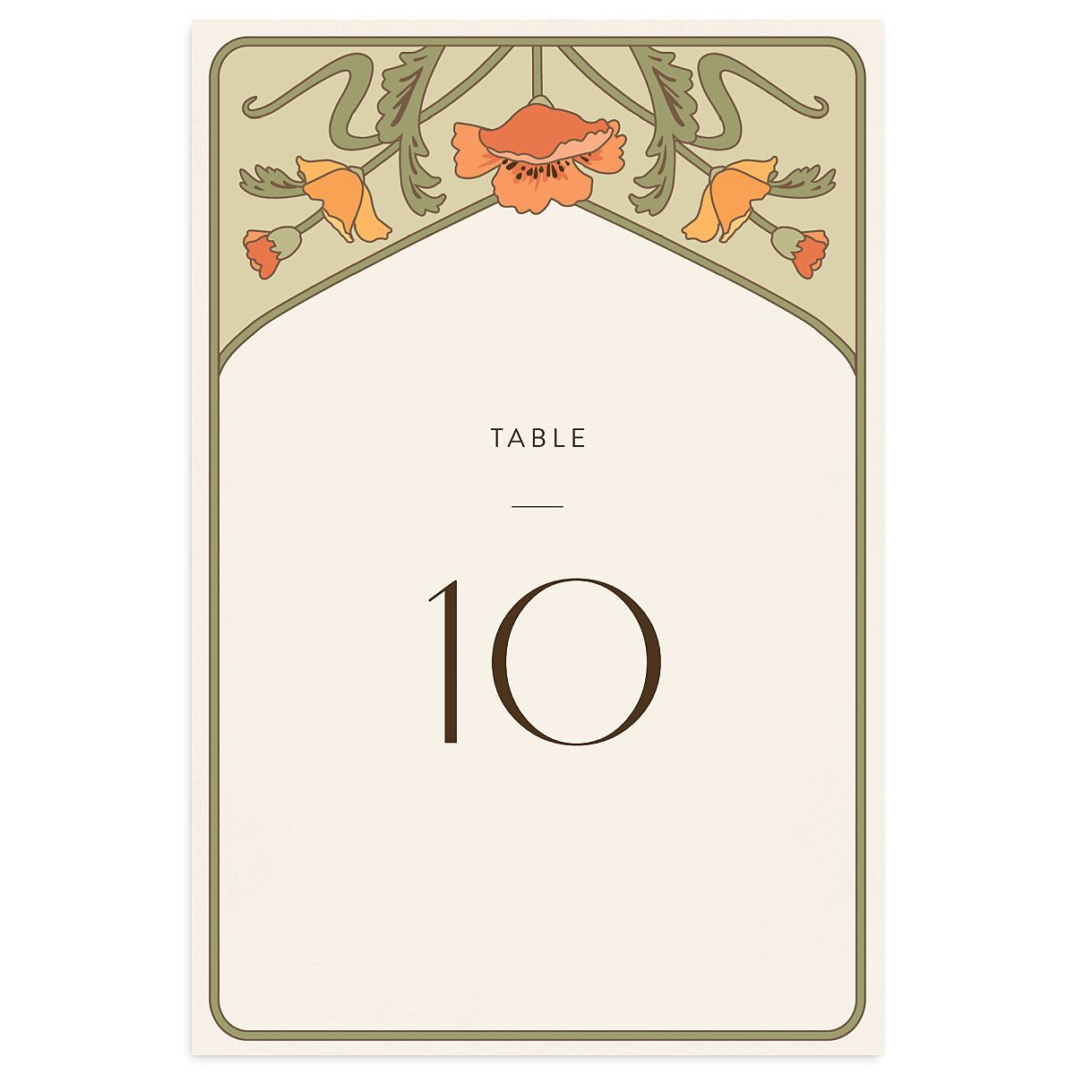 Vintage Nouveau Table Numbers