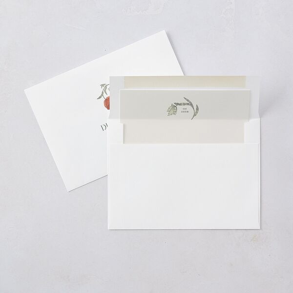 Crafted Garden Wedding Invitations Deep Olive Signature Blank No Standard