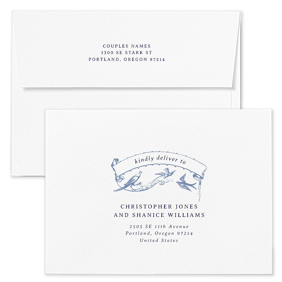 Vintage Toile Rehearsal Dinner Invitation Envelopes