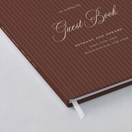 Vintage Oval Monogram Guest Books Merlot