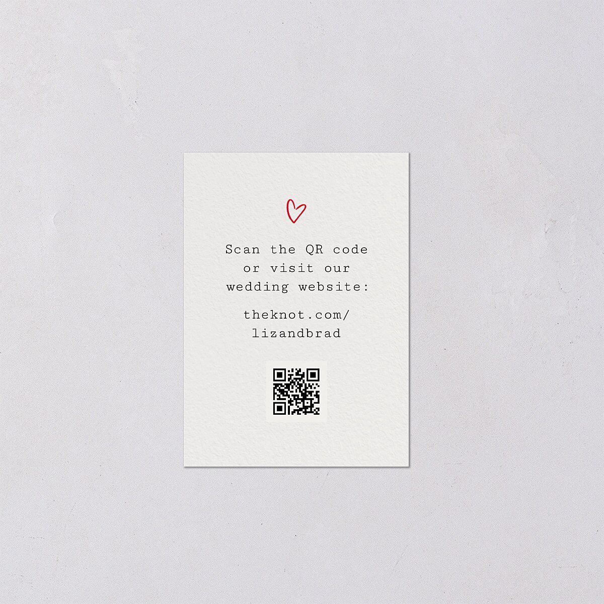 DIY Crafty Photo QR Code RSVP Cards Ruby Signature Standard