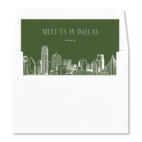 Dallas Skyline Envelope Liners Hunter Green Standard