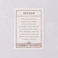 Indian Painted Henna Wedding Event Detail Cards Chestnut Signature Standard