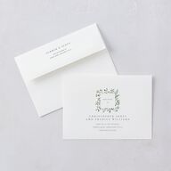 Delicate Greenery Wedding Invitations Pure White Signature Blank No Standard