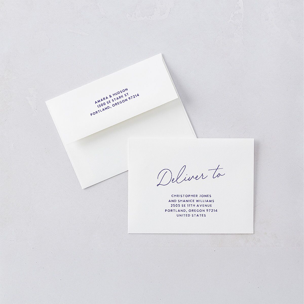 Hand Drawn Wavy Border Thank You Cards Sapphire