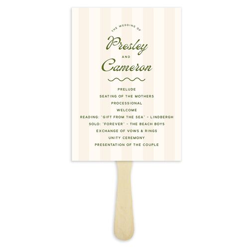 Cabana Stripes Fan Programs Olive Signature Standard