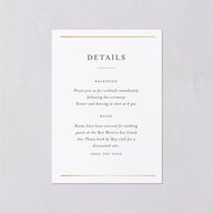Southern Oak Tree Foil Wedding Enclosure Cards Gold Pure White Signature