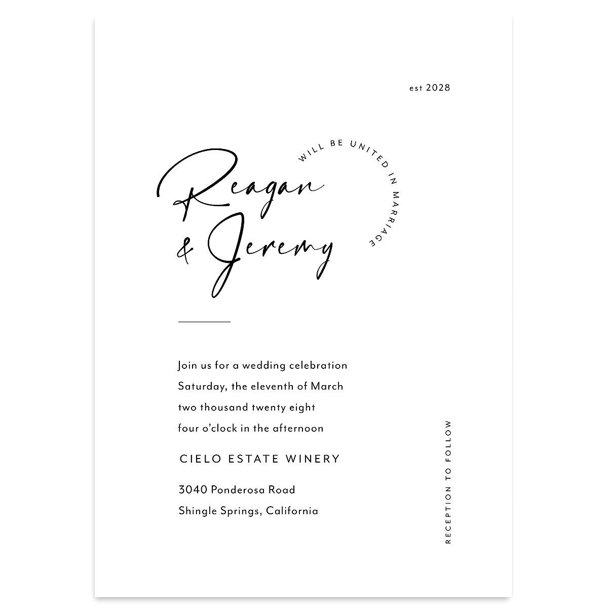 Modern Arc Wedding Invitations