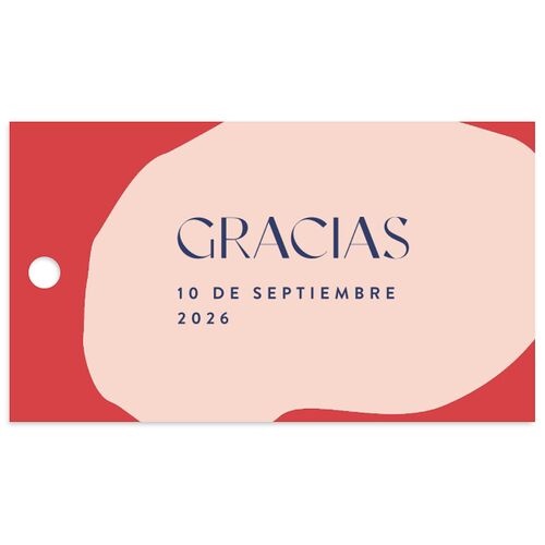 Santa Cruz Bilingual Foreign Language Favor Gift Tags Crimson Signature