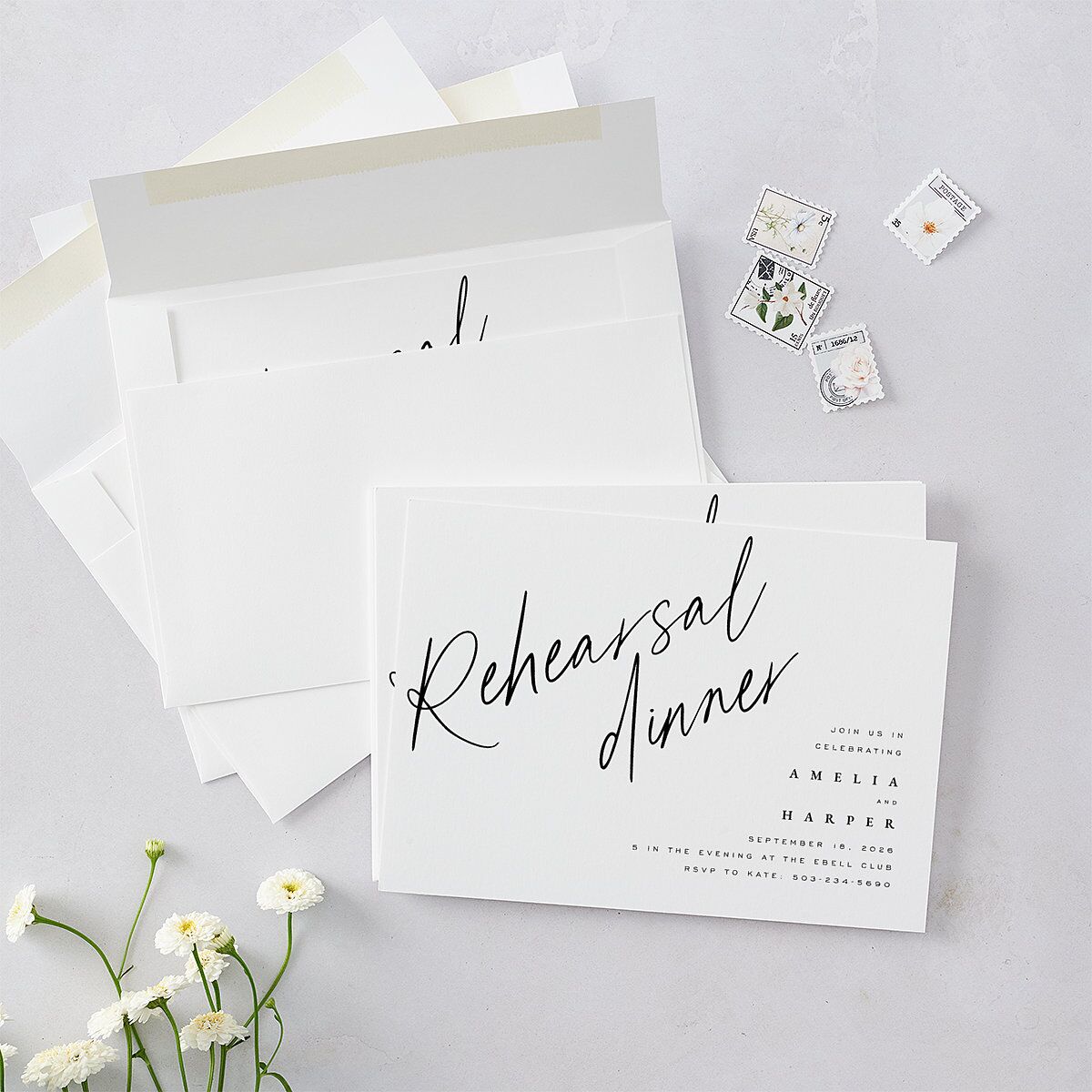 You Are Mine Rehearsal Dinner Invitations — view 5