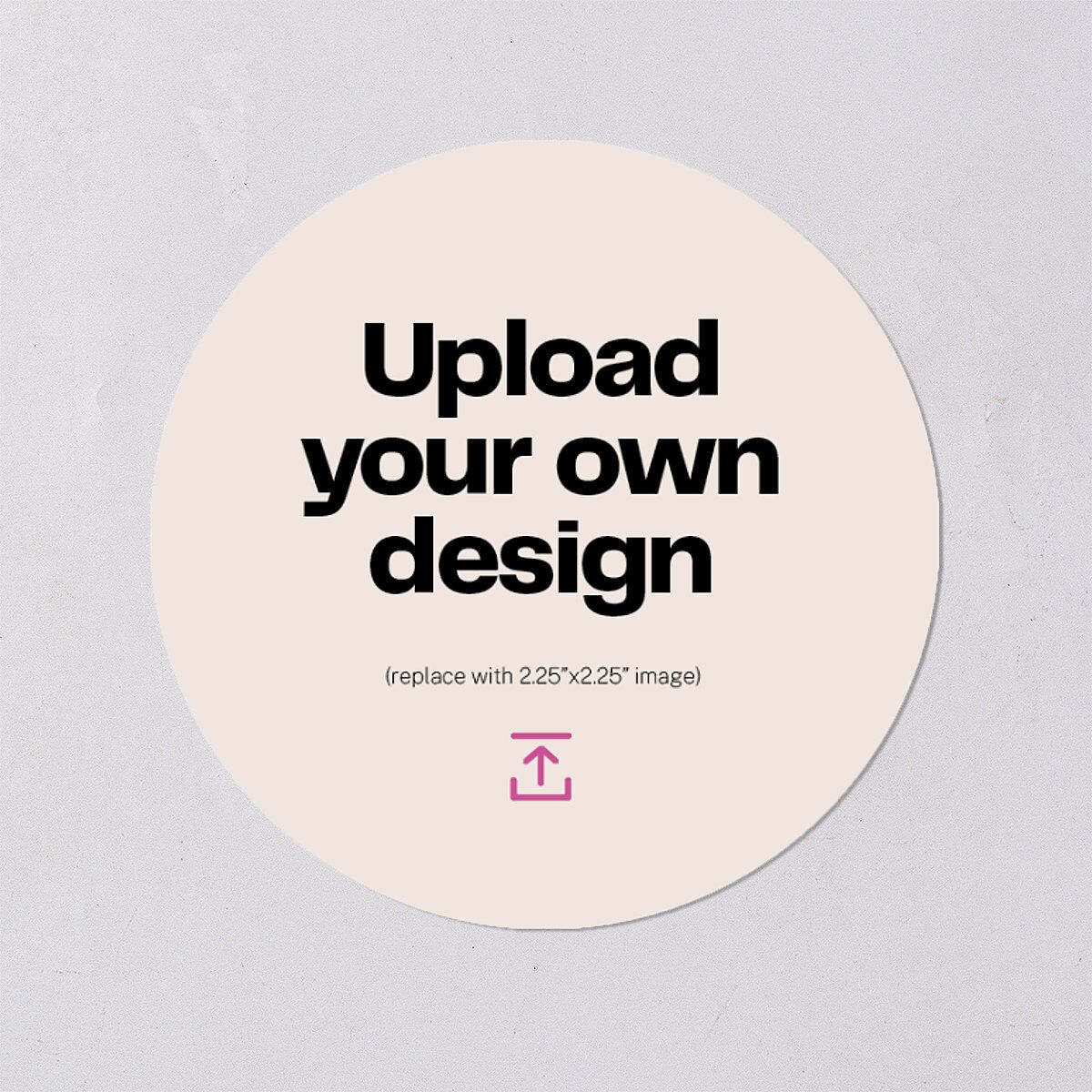 Upload Your Own Design Wedding Stickers Pure White Circle