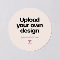 Upload Your Own Design Wedding Stickers Pure White Circle