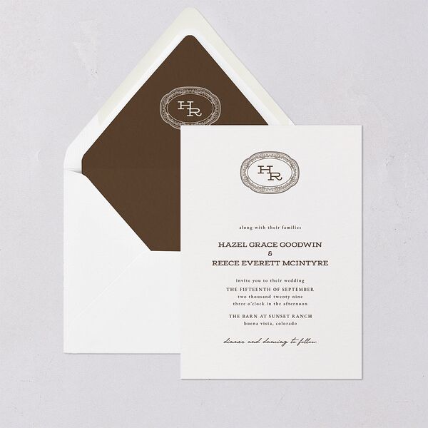 Elegant Western Monogram Euro Envelope Liners Walnut Luxe