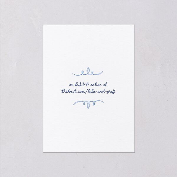 Countryside Crest Wedding Response Cards Royal Blue Signature Standard