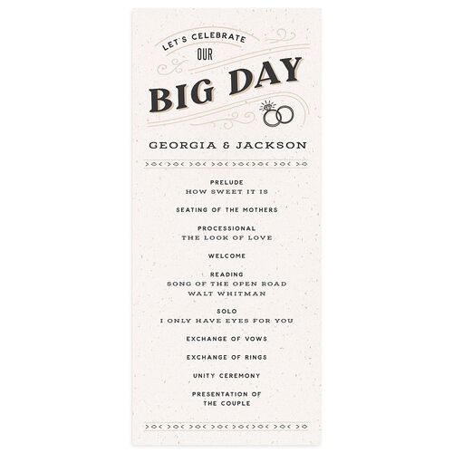Western I Do BBQ Wedding Programs Taupe Signature