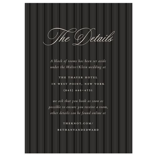 Vintage Oval Monogram Wedding Enclosure Cards Midnight Signature Standard
