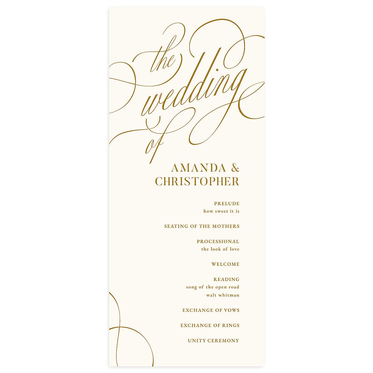 Photo Flourish Wedding Programs