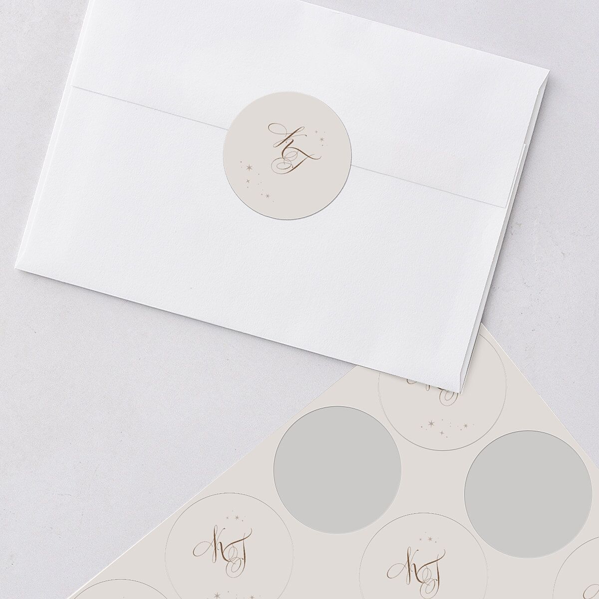 Once Upon a Time Wedding Stickers Linen