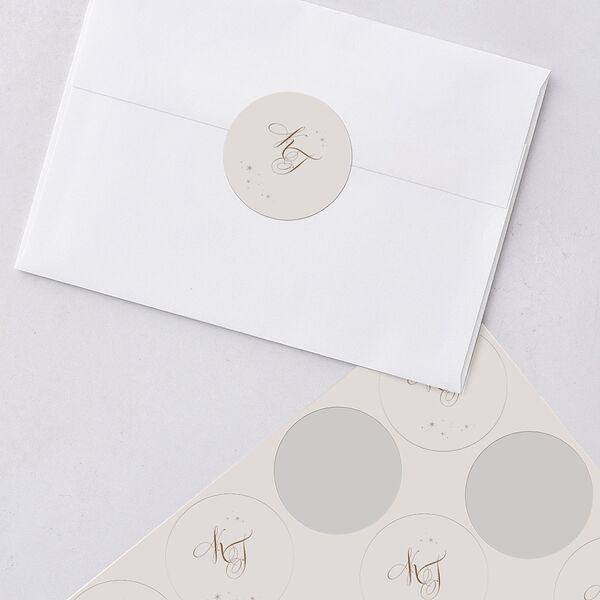 Once Upon a Time Wedding Stickers Linen