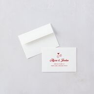 Hand Drawn Las Vegas Hearts Wedding Response Cards Ruby Signature Standard