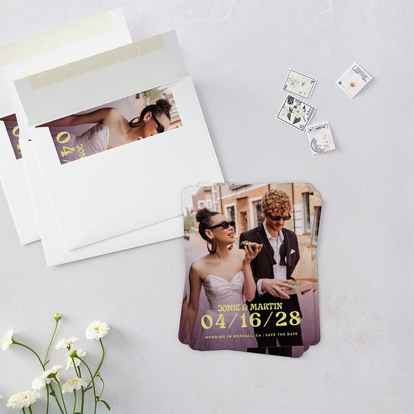 Wedstock Save The Date Magnets Scottish Green Magnet Paper