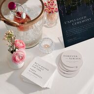 Enchanted Evening Bar Bended Tabletop Sign X-small Dark Navy Standard Plastic XS Tabletop Bar