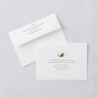 Rustic Butterflies Wedding Invitations Pure White Signature Blank No Standard