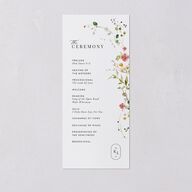 Glistening Wildflower Foil Wedding Programs Gold Soft Peach Signature
