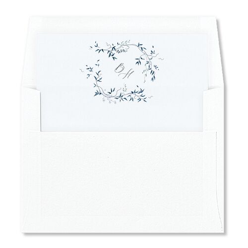 Dainty Fairytale Greenery Envelope Liners Dark Navy Standard
