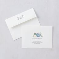 Gilded Hydrangea Wedding Invitations Gold Ocean Signature Blank No Standard