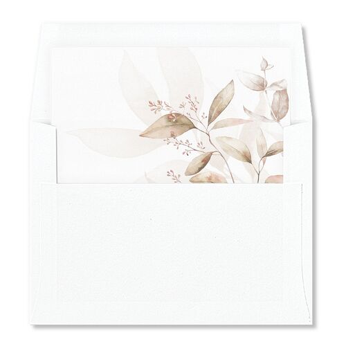 Romantic Greenery Standard Envelope Liners Tan Standard