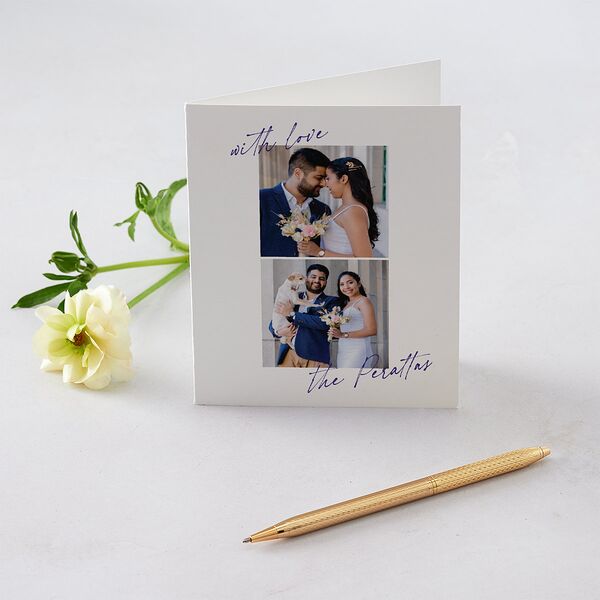 Hand Written With Love Thank You Cards Jewel Blue