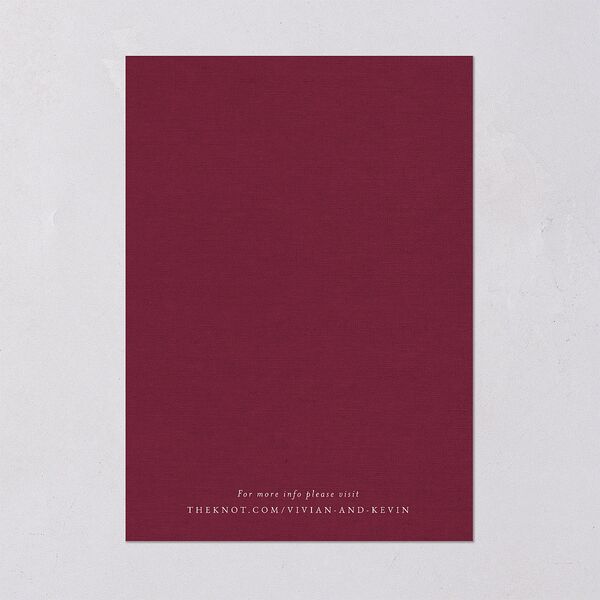 Beloved Floral Save The Date Cards Dark Berry Signature smooth Blank No Standard