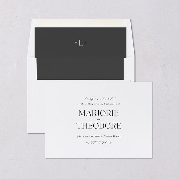 Joyful Union Foil Save The Date Cards Gold Pure White Signature smooth Blank No Standard