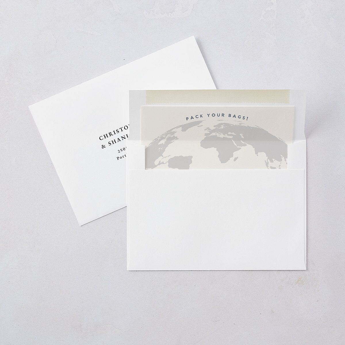 Destination Photo Poster Envelope Liners Dusty Blue Standard