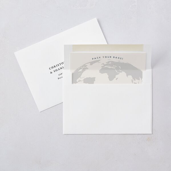 Destination Photo Poster Envelope Liners Dusty Blue Standard