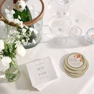 Vintage Nouveau Floral Cocktail Napkins Pear Napkin Uncoined