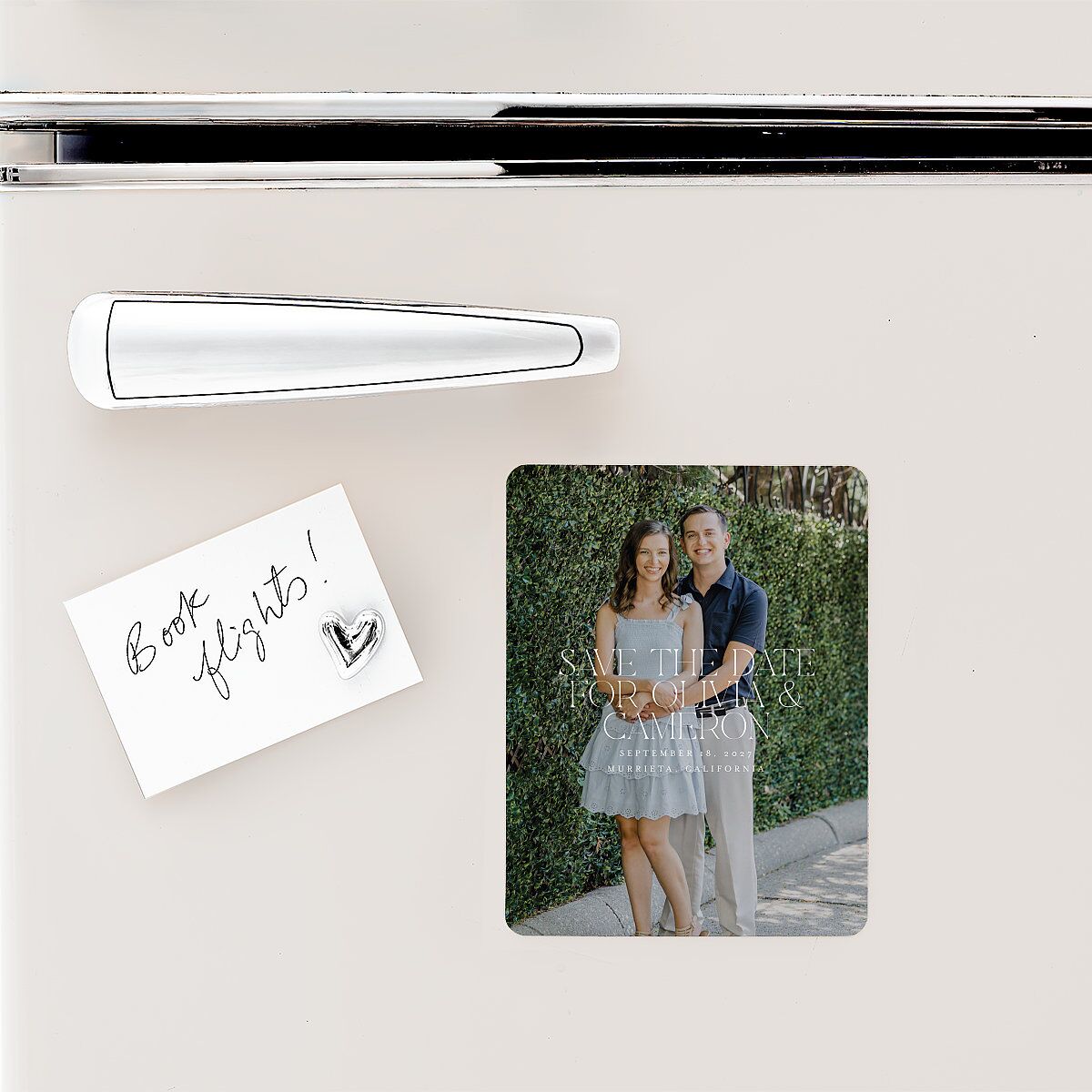Photo Arch Save The Date Magnets Taupe Magnet Paper