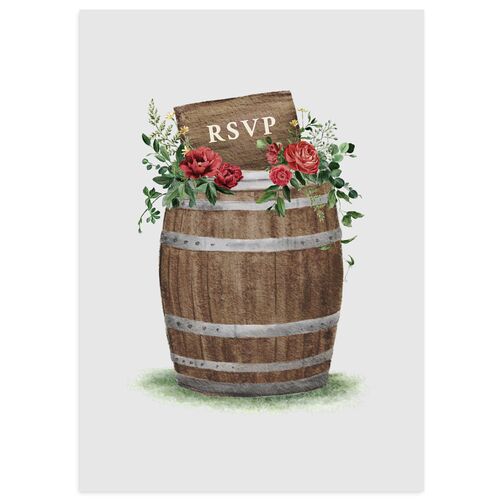Farmhouse Lights Wedding Response Cards Charcoal Signature Standard