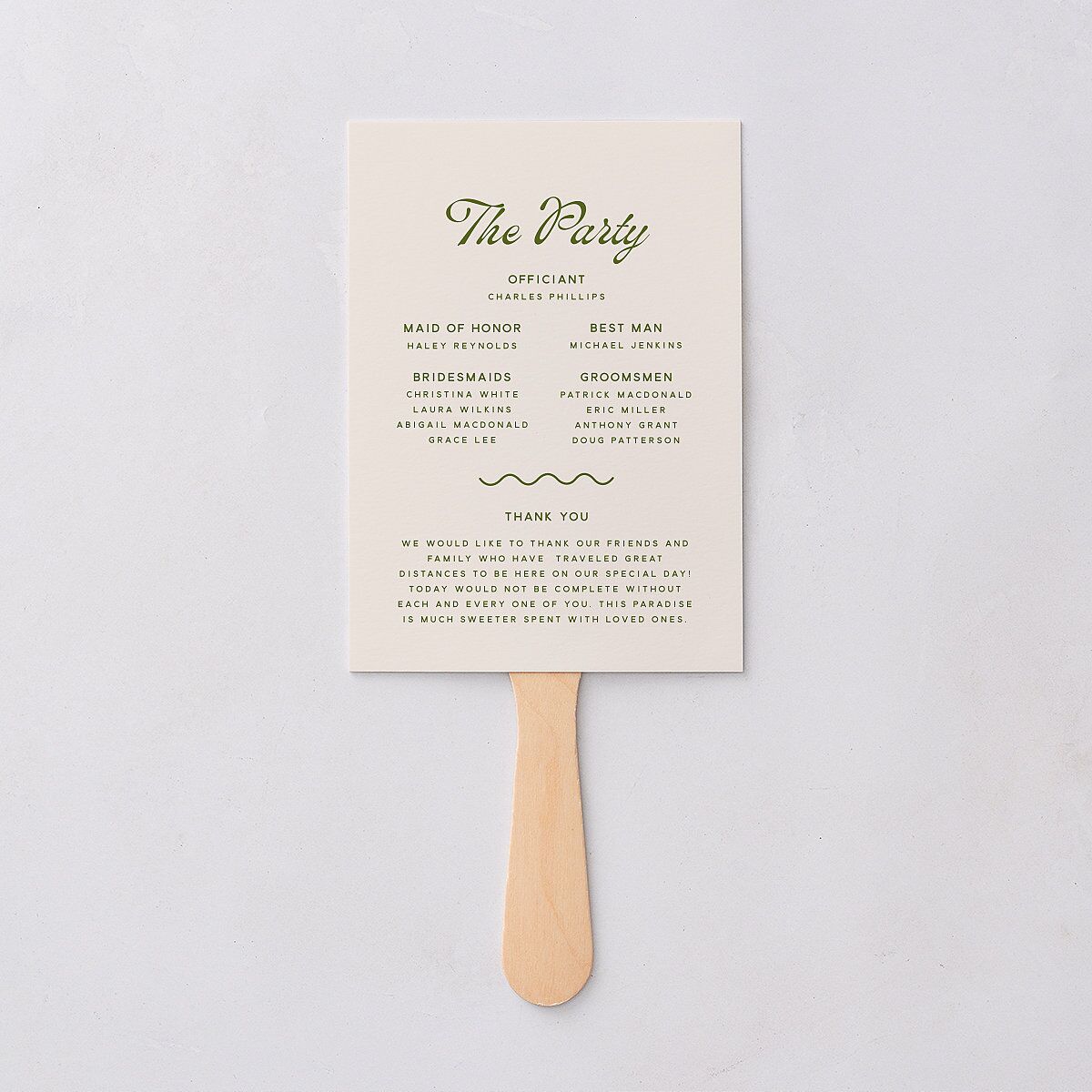 Cabana Stripes Fan Programs Olive Signature Standard