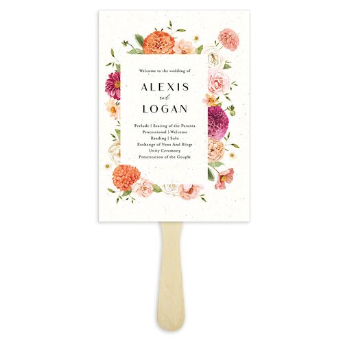 Blooming Dahlias Fan Programs Hot Pink Signature Standard