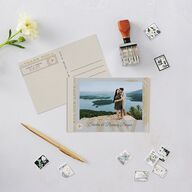 Retro Boarding Pass Travel Ticket Thank You Postcards Slate