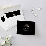 Baby's Breath Thank You Cards Gold Licorice