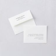 Double Frame Thank You Cards Gold Pure White