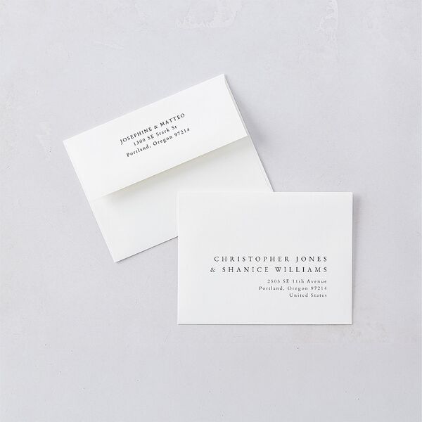 Double Frame Thank You Cards Gold Pure White