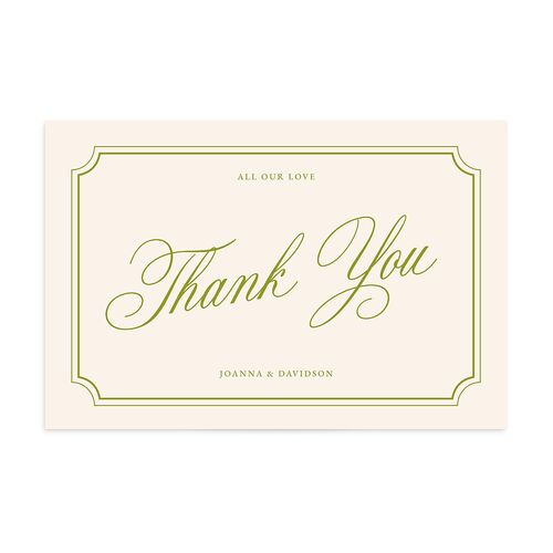 We're Getting Married Thank You Postcards Deep Olive