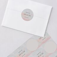 Rustic Reflection Wedding Stickers Dusty Blue Circle