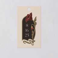 Vintage Nouveau Floral Favor Gift Tags Merlot Signature