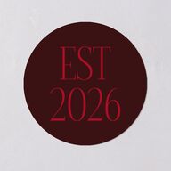 Most Wonderful Greeting Holiday Stickers Maroon Circle