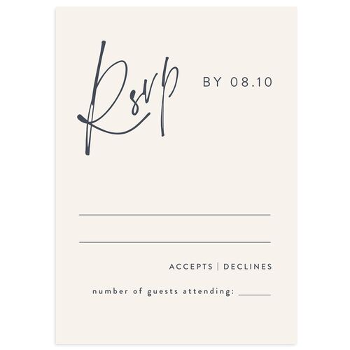 Signed Wedding Response Cards Dark Navy Signature Standard